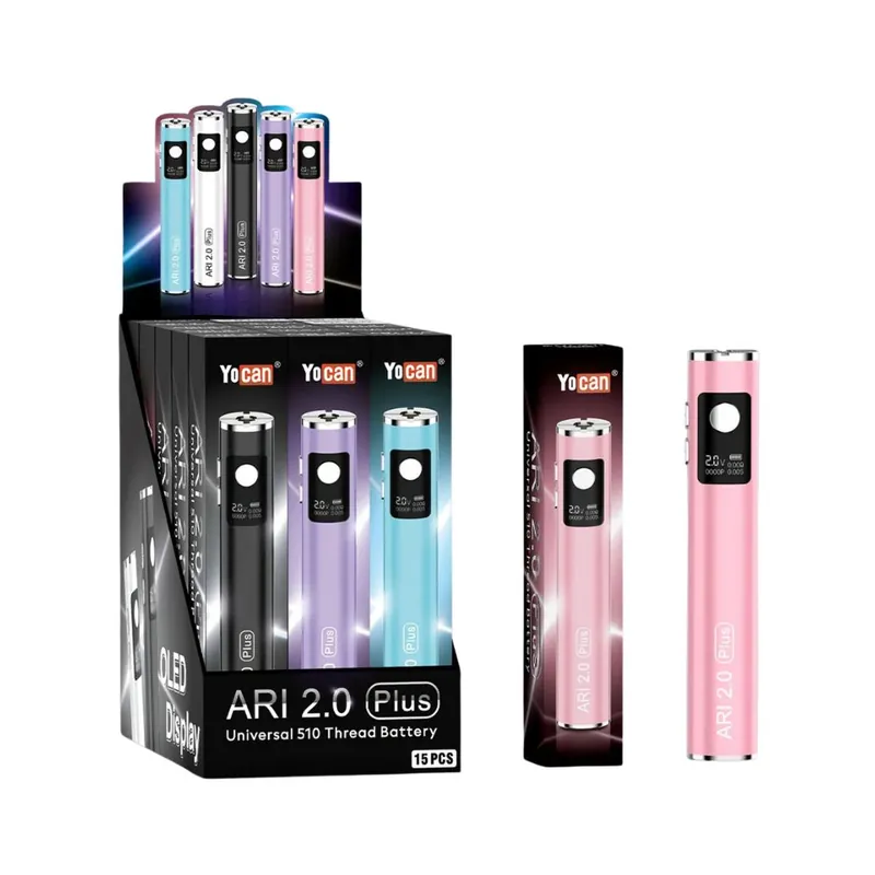 Yocan Ari 2.0 Plus 510 Cart Battery – BULK Pack of 15x