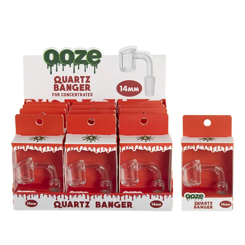Ooze Quartz Glass Banger- 14mm – 90 Degree Male