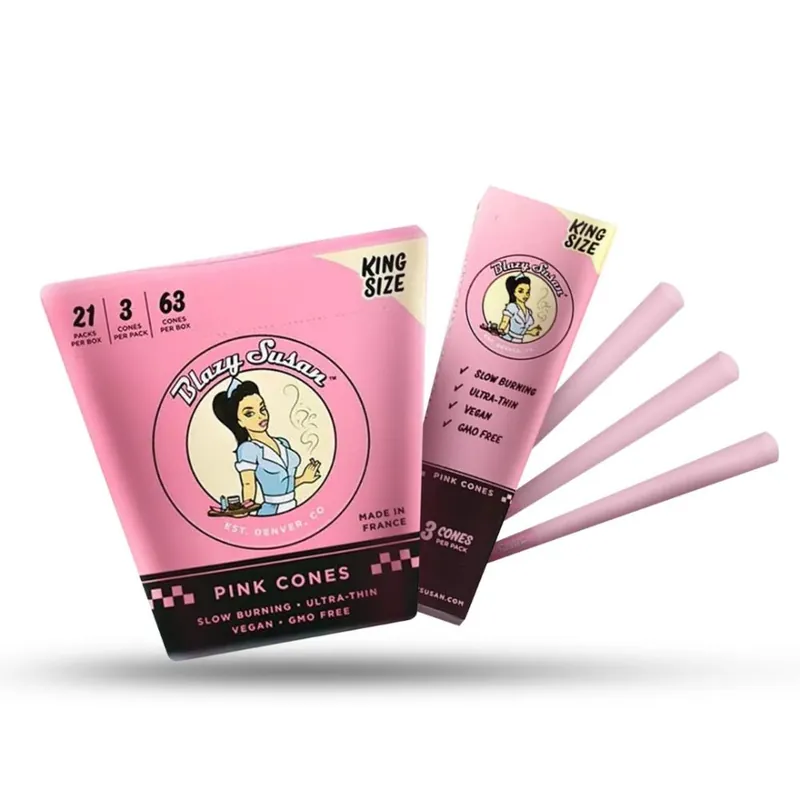 Pink Blazy Susan Cones King Size – 63ct Display Box