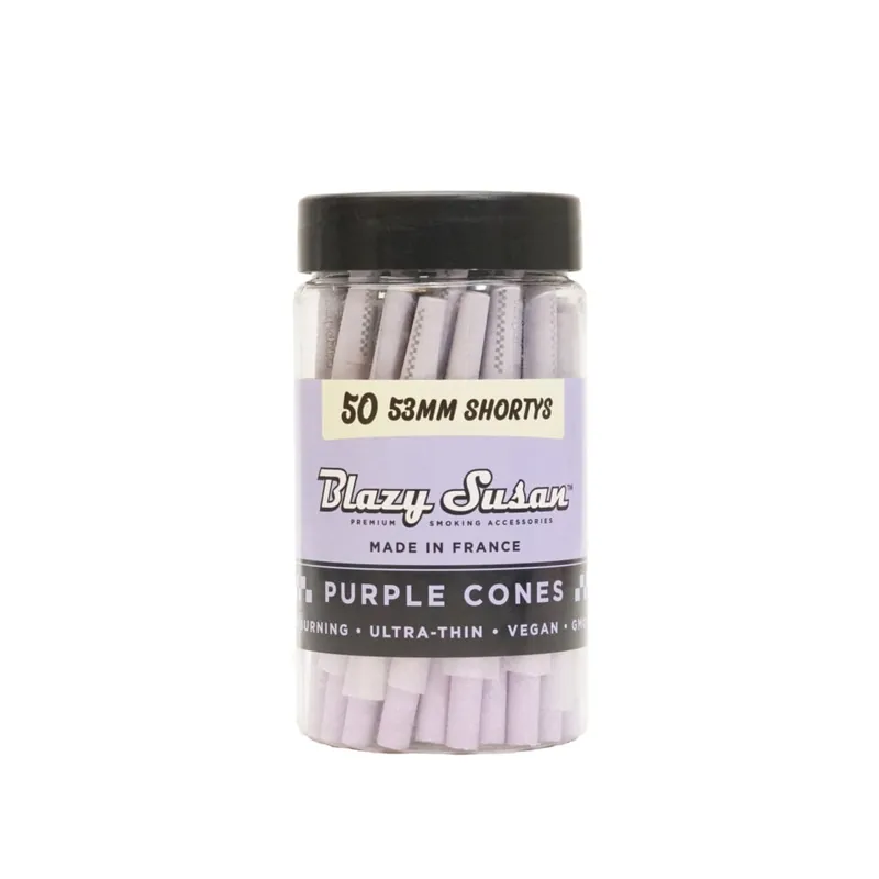 Purple Blazy Susan Cones 53mm Shortys – 50ct Jar