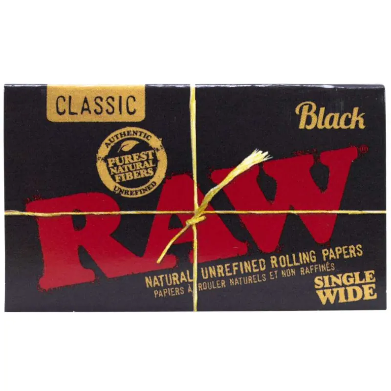 Raw Classic Black Single Wide 100ct