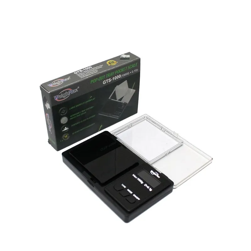 WeighMax GTS-1000 Pocket Digital Scale – 1000g x 0.1g Precision with Removable Tray