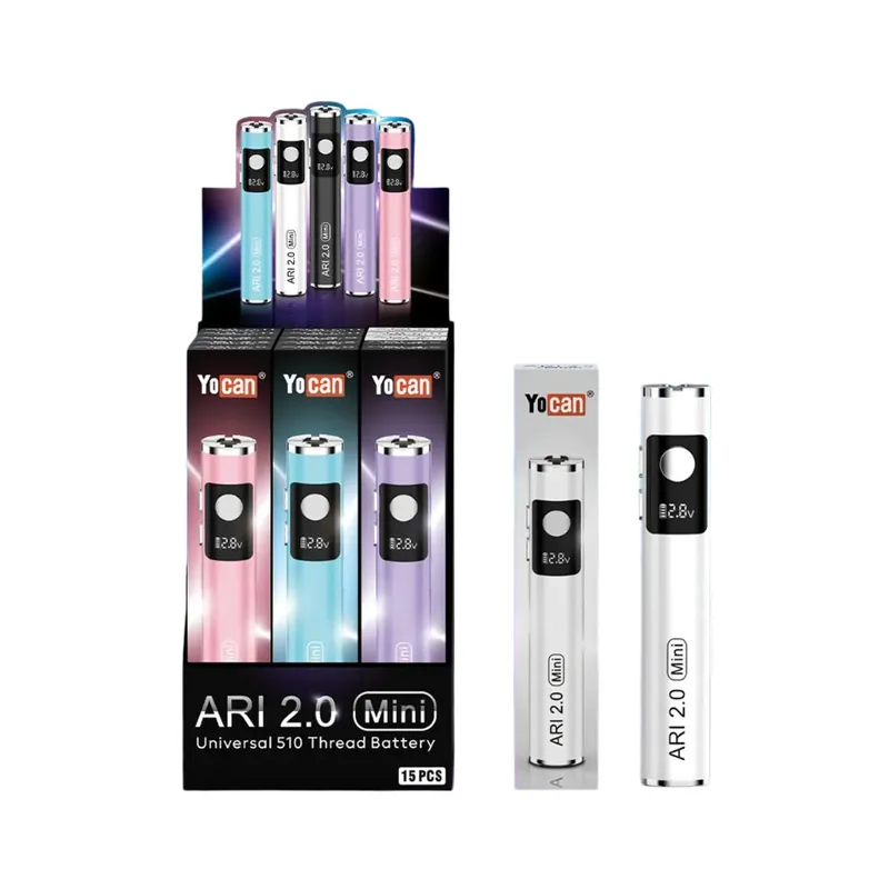 Yocan Ari 2.0 Mini 510 Cart Battery – BULK Pack of 15x