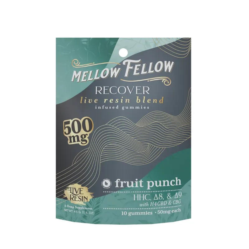 Mellow Fellow Live Resin M-Fusions Edibles – Recover Blend Fruit Punch 500mg