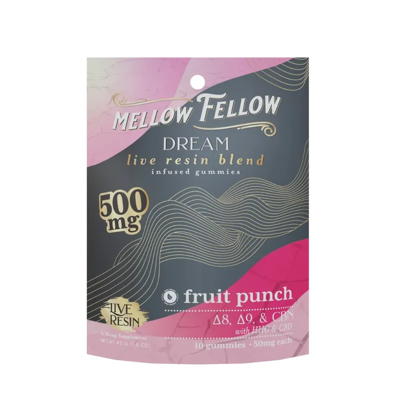 Mellow Fellow Live Resin M-Fusions Edibles – Dream Blend Fruit Punch 500mg