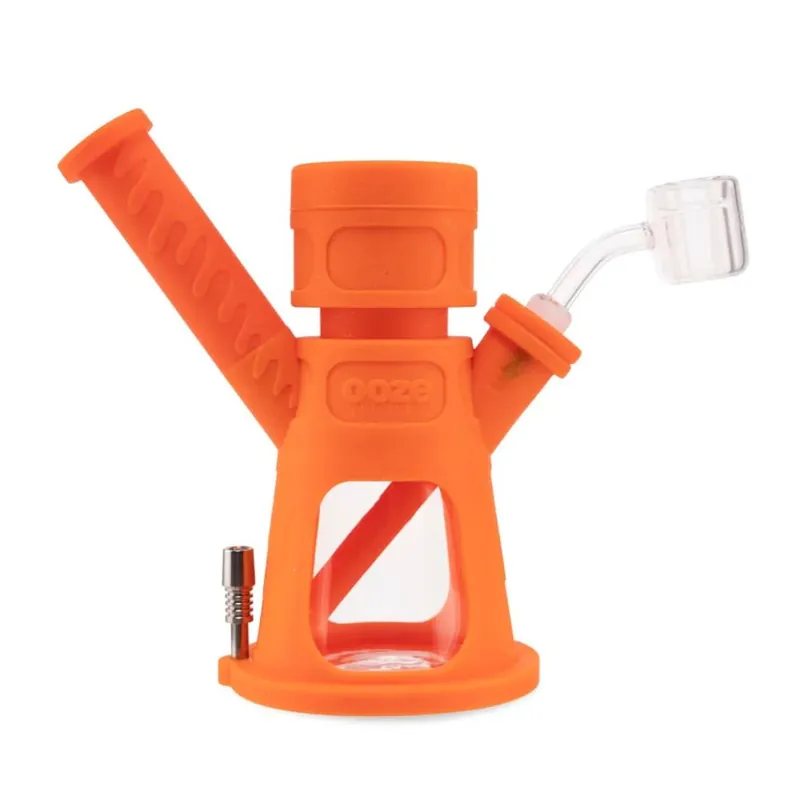 Ooze Hyborg 4-in-1 Hybrid Rig – Silicone Glass Bong, Dab Rig, Nectar Collector & Pen Adapter