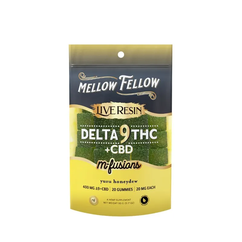 Mellow Fellow Live Resin M-Fusions Delta-9 Edibles – Yuzu Honeydew 400mg