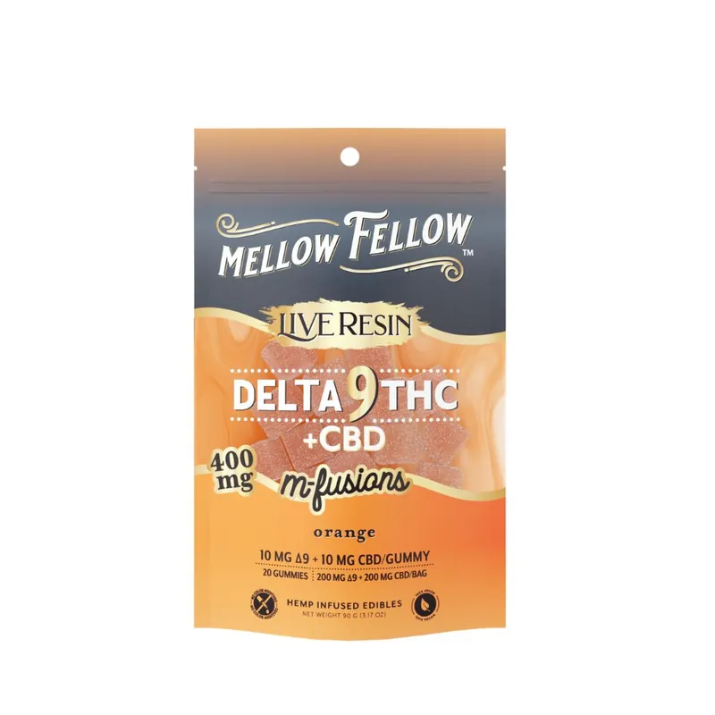 Mellow Fellow Live Resin M-Fusions Delta-9 Edibles – Orange 400mg