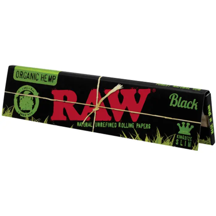 Raw Black Organic Hemp King Size Slim Rolling Papers