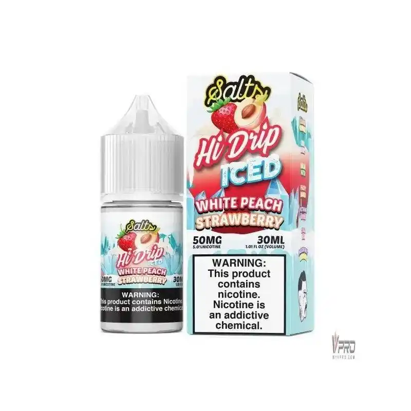 White Peach Strawberry Iced - Hi-Drip Salts 30mL