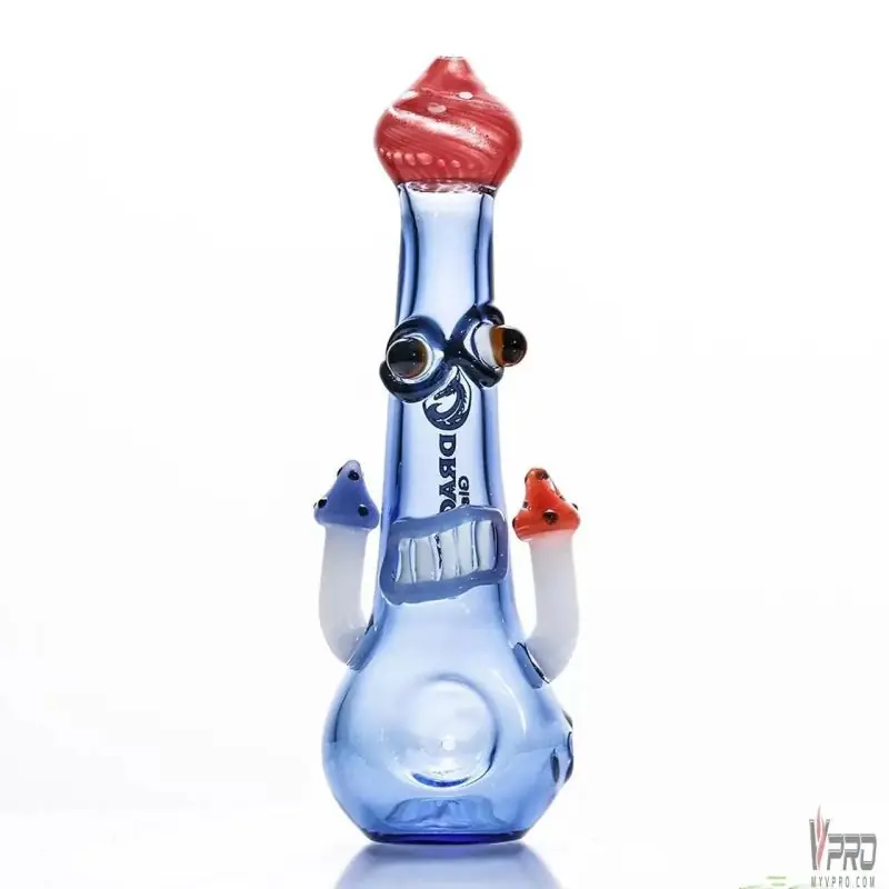 Dragon Glass Hand Pipe Mushroom Design Spoon - Assorted Colors