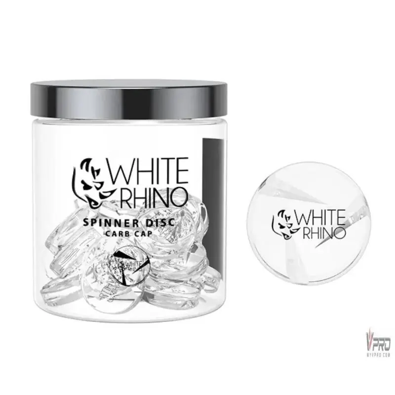 White Rhino Spinner Disc Glass Carb Cap