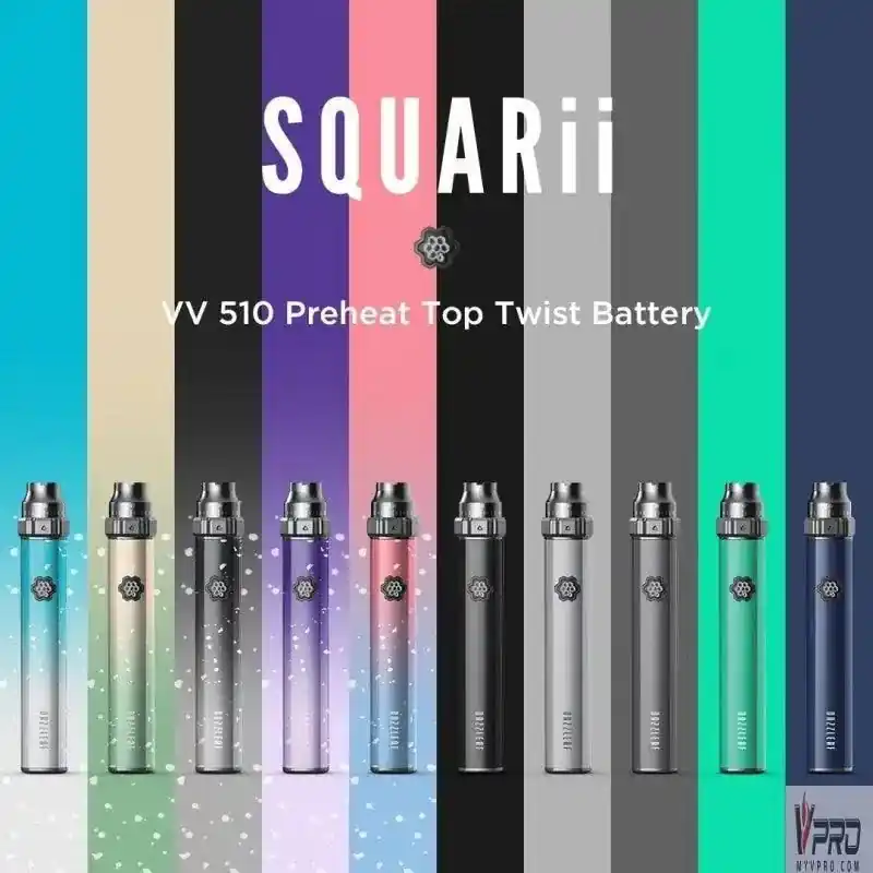 DazzLeaf SQUARii VV Top Twist 510 Battery - dazz leaf