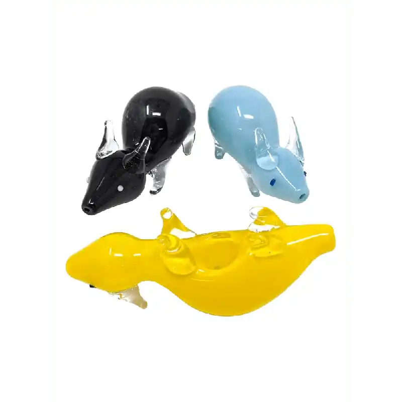 Assorted Frit Rat Animal Hand Pipe - Skygate