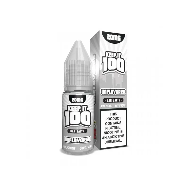 Unflavored - Keep It 100 Bar Salt 10mL