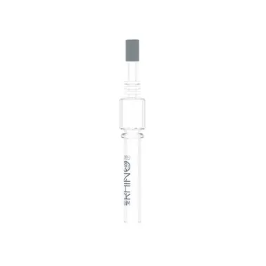 White Rhino Quartz Dab Straw w/ Silicone Cap | 25 Count Display