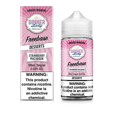 Strawberry Macaroon 100ml E-Juice | Dinner Lady