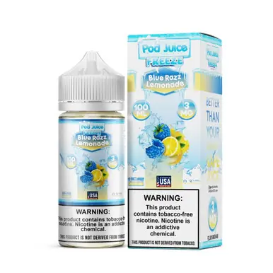 Blue Razz Lemonade Freeze Tobacco Free Nicotine E-Juice 100ml | Pod Juice