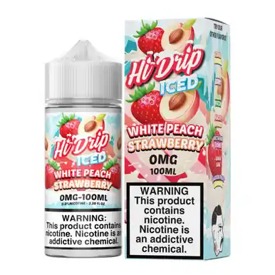 Iced White Peach Strawberry 100ml E-Juice | Hi Drip
