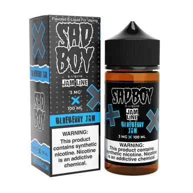 JamLine Blueberry Jam Synthetic Nicotine 100ml E-Juice | SadBoy