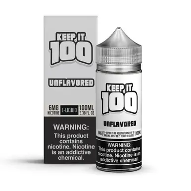 Unflavored 100ml E-Juice | Keep it 100