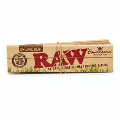 Raw King Size Connoisseur Papers + Tips Pack of 1 | 32 COUNT