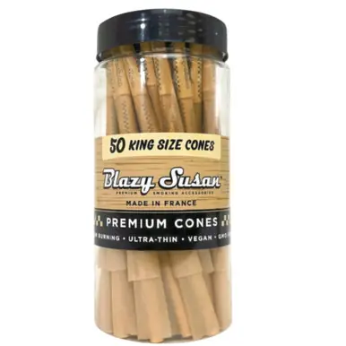 BLAZY SUSAN CONES UNBLEACHED KING SIZE JAR | 50 COUNT