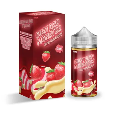 Strawberry Custard 100ml E-Juice by Jam Monster | Custard Monster