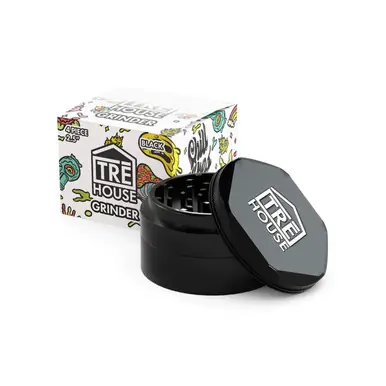Tre House 4 Piece Aluminum Grinder Black