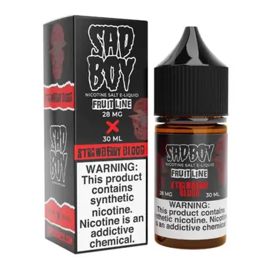 FruitLine Strawberry Blood Synthetic Nicotine 30ml Salt E-Juice | SadBoy