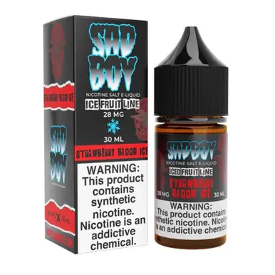 Iced FruitLine Strawberry Blood Ice Synthetic Nicotine 30ml Salt E-Juice | SadBoy