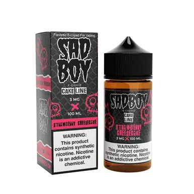 CakeLine Strawberry Cheesecake Synthetic Nicotine 100ml E-Juice | SadBoy