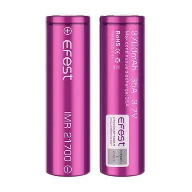 Efest 21700 3700mAh 35A IMR Battery (Pack of 2)