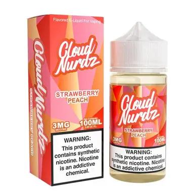 Strawberry Peach Synthetic Nicotine 100ml E-Juice | Cloud Nurdz