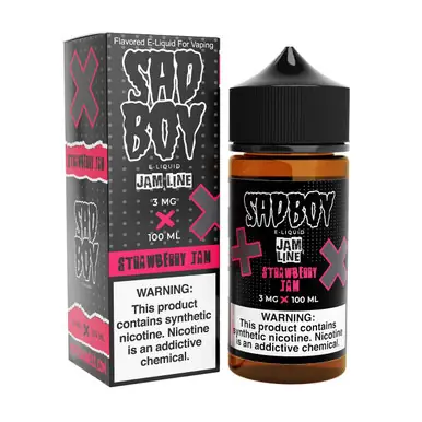 JamLine Strawberry Jam 100ml Synthetic Nicotine 100ml E-Juice | SadBoy