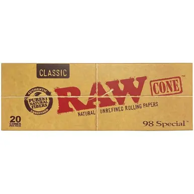 Raw 98 Special Cone Papers Pack of 1 | 20 Count Classic