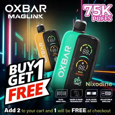 Oxbar Maglink Nixodine Kit Disposable | 75K Puffs - Buy 1 Get 1 Free