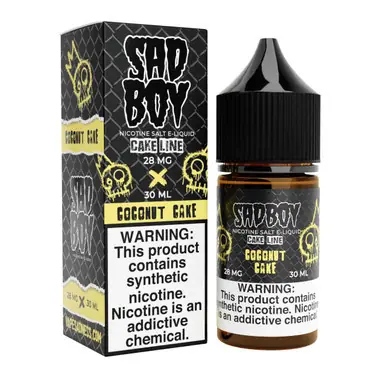 CakeLine Coconut Cake Synthetic Nicotine 30ml Salt E-Juice | SadBoy