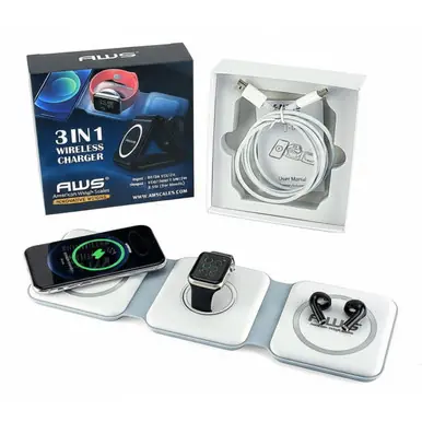 AWS 3-IN-1 WIRELESS CHARGER | WHITE