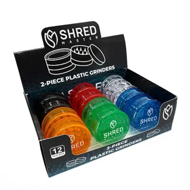 Shred Master Hemp Grinder 2Piece Plastic | 12COUNT