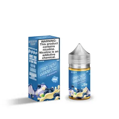 Blueberry Custard Salt 30ml E-Juice by Jam Monster | Custard Monster