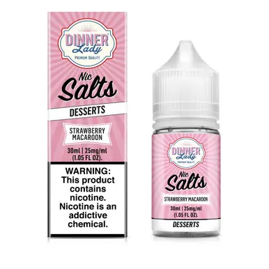 Salts Strawberry Macaroon 30ml E-Juice | Dinner Lady