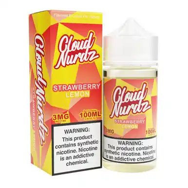 Strawberry Lemon Synthetic Nicotine 100ml E-Juice | Cloud Nurdz