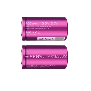 Efest 18350 700mAh 10.5A IMR Battery (Pack of 2)