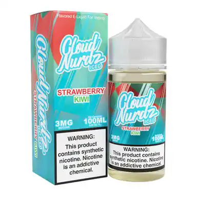 Iced Strawberry Kiwi Synthetic Nicotine 100ml E-Juice | Cloud Nurdz
