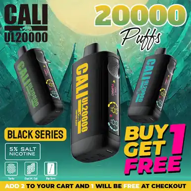 Cali UL20000 Black Series Disposable | 20K Puffs - Buy 1 Get 1 Free