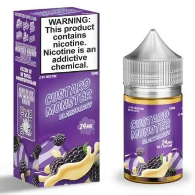 Blackberry Custard Salt 30ml E-Juice | Custard Monster