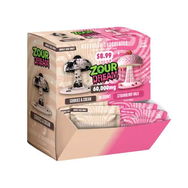 Zour Dream Mushroom Chocolate 60000MG | 30 Count - Zour Stash