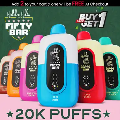 Hidden Hills x Fifty Bar Disposable | 20K Puffs (Buy 1 Get 1 Free)