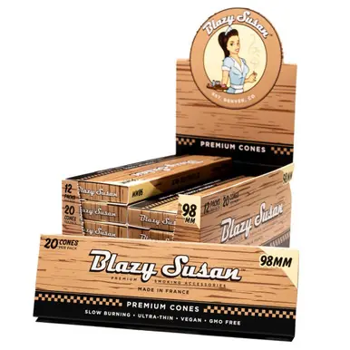 BLAZY SUSAN 98MM CONES UNBLEACHED-20 COUNT | Pack of 12
